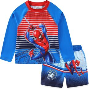 Marvel Spider-Man Boys Upf 50+ واقي طفح جلدي وسباحة لطفل صغير وأطفال كبير