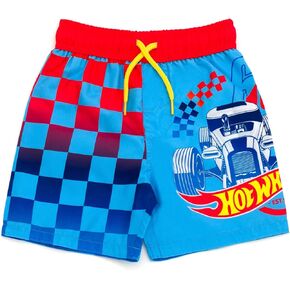 Hot Wheels UPF 50+ Swim Trunks Toddler to Little Kid Sizes (3T - 7-8)