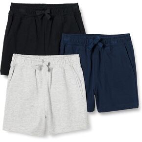 Amazon Essentials Boys and Toddlers' Cotton Jersey Shorts, Pack of 3 in Kuwait