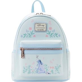 Loungefly pooh mini backpack حقيبة يد زهرية طباعة حقيبة كتف مزدوجة (أصفر ، بوه)