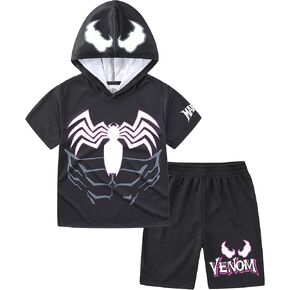 Marvel Spider-Man Venom Boys T-shirt t-shirt و mesh action short for big اطفال