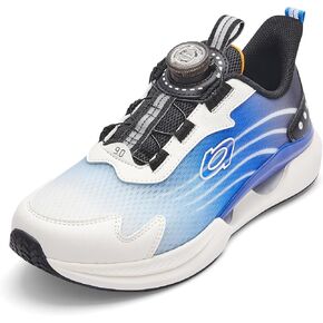 Balabala Kids Turn-Lock Sneakers Girls Boys Cool Running Tennis Shoes Lightweight Breathable Fashion Athletic Sports