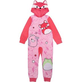 Squishmallows Girls' Hooded Blanket Sleeper, Comfortable Pajamas, Soft & Cute for Kids