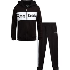 Reebok Boys' Active Sweatsuit - 2 Piece Performance Fleece Zip Hoodie Sweatshirt and Jogger Sweatpants - Activewear Set, 8-14 in Kuwait