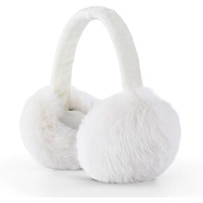 GNEGNI Kids Fluffy Ear Muffs Foldable Winter Faux Fur Earmuffs Adjustable Ear Warmer Cover Outdoor Earmuff for Girls Boys