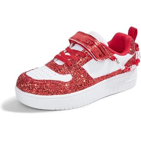 أحذية محظوظة Lucky Girl's Girl Girl Sneakers على الخطاف والحلقات Athletic Sparkly Beads حفلات مدرسة التنس غير الرسمية أحذية جارية لطيفة للأطفال/الفتيات/الأطفال