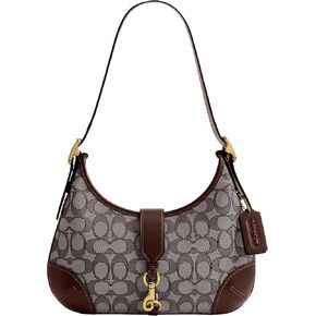 Coach Hamptons Hobo Bag in Signature Jacquard, B4/Oak Maple