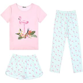 MIRAWISE GIRLS 3 PC PAJAMAS Sleepwear Cotton PJS SEDS