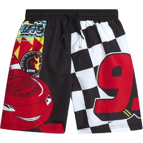Disney Boys Swim Trunks - Cars Lightning McQueen Mickey Mouse Toy Story Buzz Lightyear Toddler Boy Swim Shorts (Sizes: 2T-7)