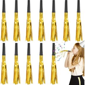 12 PCS Glitter Leaves Makers Blower Metallic Party Party for البالغين تخرج عيد ميلاد New Year Party Supplies (ملونة)
