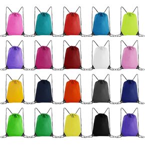 100 PCS أكياس الرباط بالجملة ، حقيبة الظهر الرباط الصالة الرياضية ، أكياس رسمية رسم ، حقيبة سينش ، للرجال النساء والأطفال (10 ألوان)