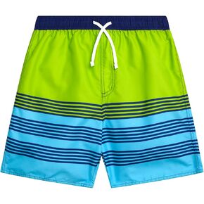 Boys Swim Trunks - Quick Dry Sun Protection Board Shorts with Breathable Mesh Lining and Drawstring Waist (Sizes: 8-18)