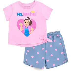 Ms. Rachel T-Shirt and Chambray Shorts Outfit Set Infant to Toddler Sizes (12 Months - 5T)
