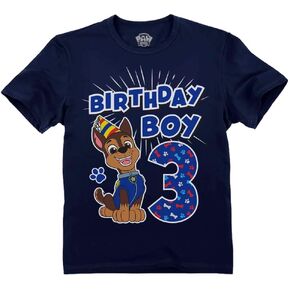 Tstars Chase 3rd Birthday Boy Shirt Gifts for 3 Year Old Boys Third Bday Paw Patrol Party Toddler Kids T-Shirt