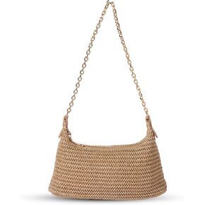 Women's Straw Woven Beach Bag Summer Vacation Shoulder Purse