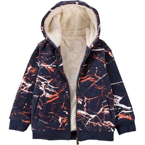 Bumeex Kids Boy's Girl's Sherpa Fleece jacke spring Fall Winter up Sweatshirt Hoodie 2-14y (طفل صغير/طفل)