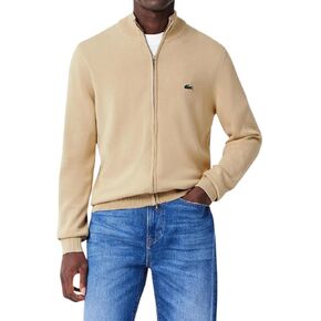 Lacoste Men Menshrome عالية الرقبة سترة قطنية مضغوط