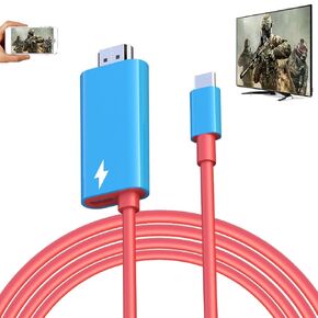 محول USB C إلى HDMI 4K 60 هرتز كابل Thunderbolt 3/4 MHL مع منفذ شحن PD 100 واط لهاتف Galaxy Note 20 S23 S22 S21 Samsung Dex Android Phone iPhone 15 Plus Pro Max MacBook iMac Switch لمراقبة التلفزيون