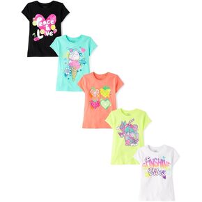 The Children's Place Girls's Girls المتنوعة اليومية القمصان القصيرة الأكمام