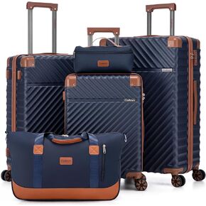 Luggage Sets 5 Piece Suitcases with Wheels, Suitcase Set ABS Hard Case Luggage with TSA Lock Spinner Wheels Durable Travel Luggage