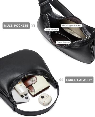 CHOLISS Shoulder Bag for Women RFID Vegan Leather Crescent Hobo Bag Clutch Underarm Purse Top-Handle Travel Handbags in Kuwait