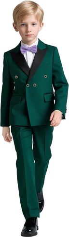 MAGE MALE Boys'Tuxedo Set Peak Lapel Formal Wedding Prom Slim Fit Teens Kid Suit in Saudi Arabia