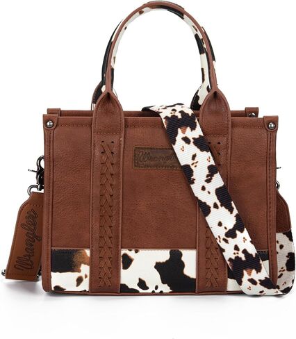 Montana West × Wrangler Tote Bag for Women Western Cow Print Purse Designer Top Handle Handbags in Kuwait