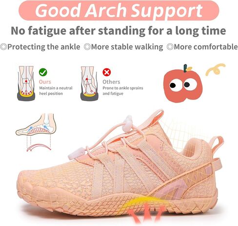 Boys Girls Barefoot Shoes Kids Toddler Wide Toe Box Minimalist Zero Drop Water Shoes Footwear Athletic Sneakers for Wrestling Hiking Camping Skateboard Climbing Running Training Sport Light Breathable in Saudi Arabia