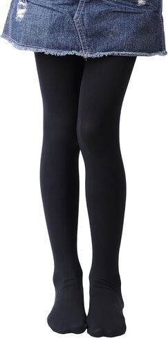 EVERSWE Girls Semi Opaque Footed Tights, Microfiber Tights in Kuwait