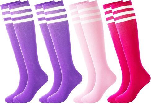BONANGEL Kids Youth Soccer Socks, Boys Girls Knee High Athletic Sports Football Baseball Socks 6-12 Years in Kuwait