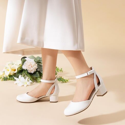 DREAM PAIRS Girls Dress Shoes Closed Toe High Heels Ankle Strap Toddler Little Big Kid Wedding Flower Party Pump in Saudi Arabia