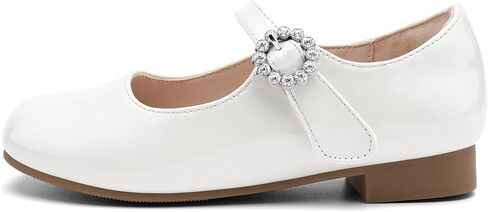 Stelle Girls Dress Shoes White Mary Jane Ballet Flats Flower School Shoes for Wedding Party Toddler/Little/Big Kid in Kuwait