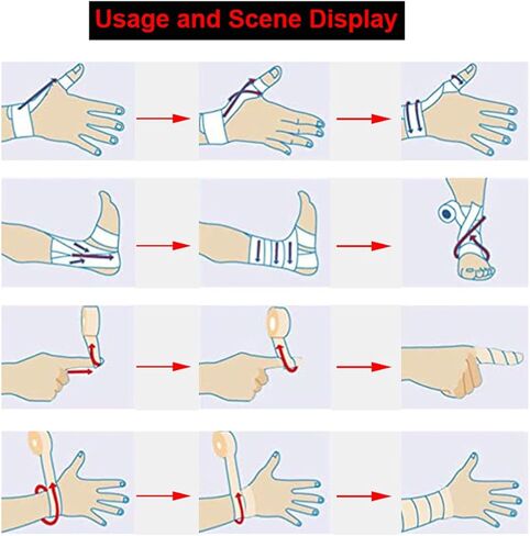 24 Rolls Self Adhesive Bandage Wrap 2 Inchx 5yard Wrap Cohesive Bandage for Doggie Dogs Cats Horses Birds Animals Non-Woven Strong Sports Tape for Wrist Healing Ankle Sprain & Swelling in Kuwait