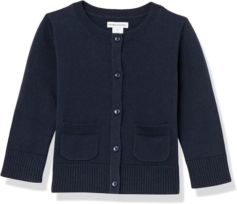 Amazon Essentials Girls and Toddlers' Uniform Slim Fit Cardigan Sweater in Kuwait