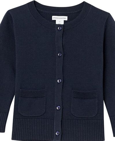 Amazon Essentials Girls and Toddlers' Uniform Slim Fit Cardigan Sweater in Kuwait
