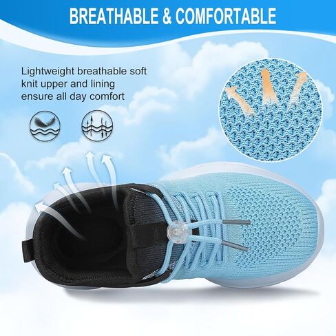 KESCOO Boys Girls Sneakers Kids Tennis Shoes Lightweight Breathable Students Sports Athletic Running Shoes for Little/Big Kid in Saudi Arabia