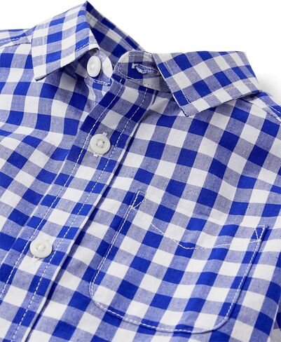 The Children's Place Boys' and Toddler Poplin Short Sleeve Button Down Shirt in Saudi Arabia