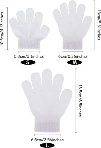 EBOOT 3 Pairs Kids Winter Knit Gloves Stretchy Full Finger Fluffy Mittens for Toddler Boys Girls 1-11 Years in Saudi Arabia