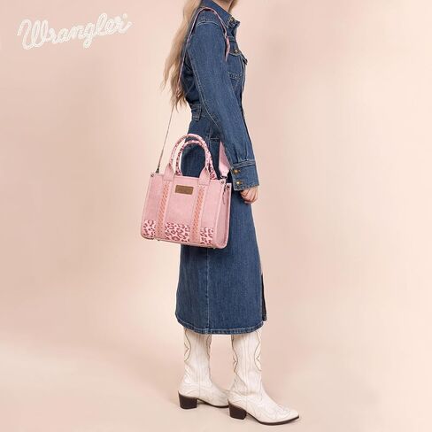 Montana West × Wrangler Tote Bag for Women Western Cow Print Purse Designer Top Handle Handbags in Kuwait