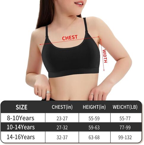 iMucci Girl Dance Bra Seamless Girls Nude Bra with 2 Pair Adjustable Replace Clear Straps Silicone Pads in Saudi Arabia