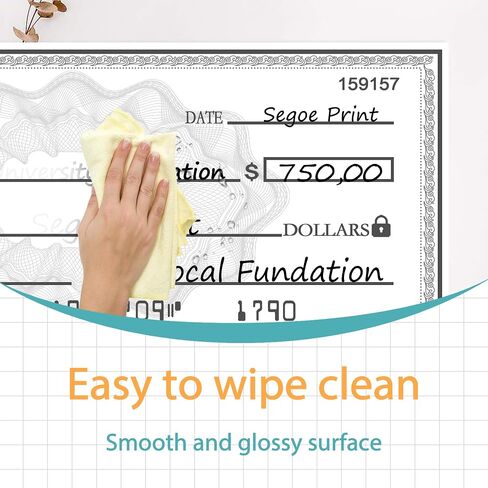 40" x 16" Fake Check Large Check - Reusable Giant Check Big Checks for Presentation, Endowment Donations, Fundraisers, Retirement,Charity & Donation Events in Kuwait