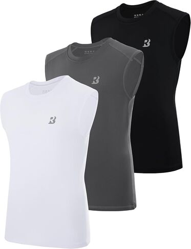 Roadbox Boys Youth Sleeveless Compression Shirt, Quick Dry Kids Undershirt, Athletic Soft Tank Tops Sport Shirts Basketball in Saudi Arabia