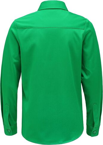 Boys Stretch Wrinkle Free Dress Shirts Button Down Shirt Long Sleeve Formal School Uniform Shirts in Kuwait