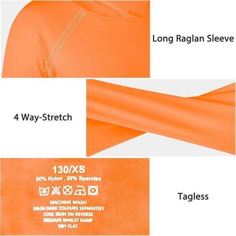 BIG ELEPHANT 2 Pack Boys Athletic Hoodie UPF 50+ Long Sleeve Rashguard Mesh Moisture Wicking Active Performance T Shirt in Kuwait