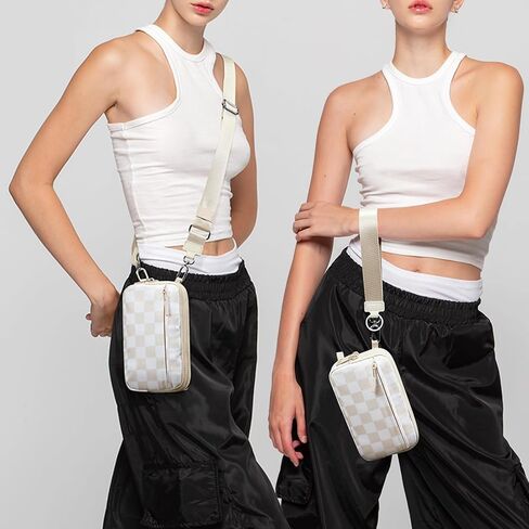 محفظة معصم Fodoko للنساء محفظة مبطن من نايلون مع 4 سوستة ، بطاقة ائتمان السفر ، منظم الهاتف الخليوي ، محفظة عملة معدنية in Kuwait