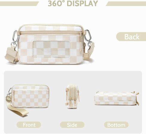 محفظة معصم Fodoko للنساء محفظة مبطن من نايلون مع 4 سوستة ، بطاقة ائتمان السفر ، منظم الهاتف الخليوي ، محفظة عملة معدنية in Kuwait