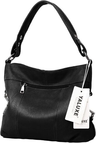 YALUXE Genuine Leather Shoulder Bags Stylish Hobo Handbags Purses Crossbody Bags for Women in Kuwait