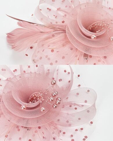 5Pcs Girls Tea Party Fascinators Hats Tea Party Headband and Lace Glove Set for Girls 1920s Party in Saudi Arabia