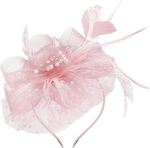 5Pcs Girls Tea Party Fascinators Hats Tea Party Headband and Lace Glove Set for Girls 1920s Party in Saudi Arabia