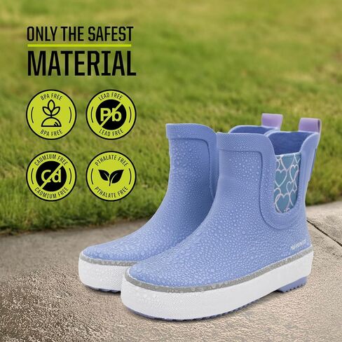 Western Chief Kids Element Chelsea Kid Friendly, Lightweight, Waterproof Rain Boot with Cozy Lining - Perfect Outdoor Boots for Boys and Girls in Saudi Arabia